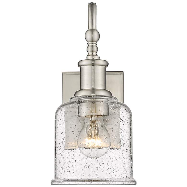 Image 4 Bryant 12 1/4" High Brushed Nickel Metal Wall Sconce more views