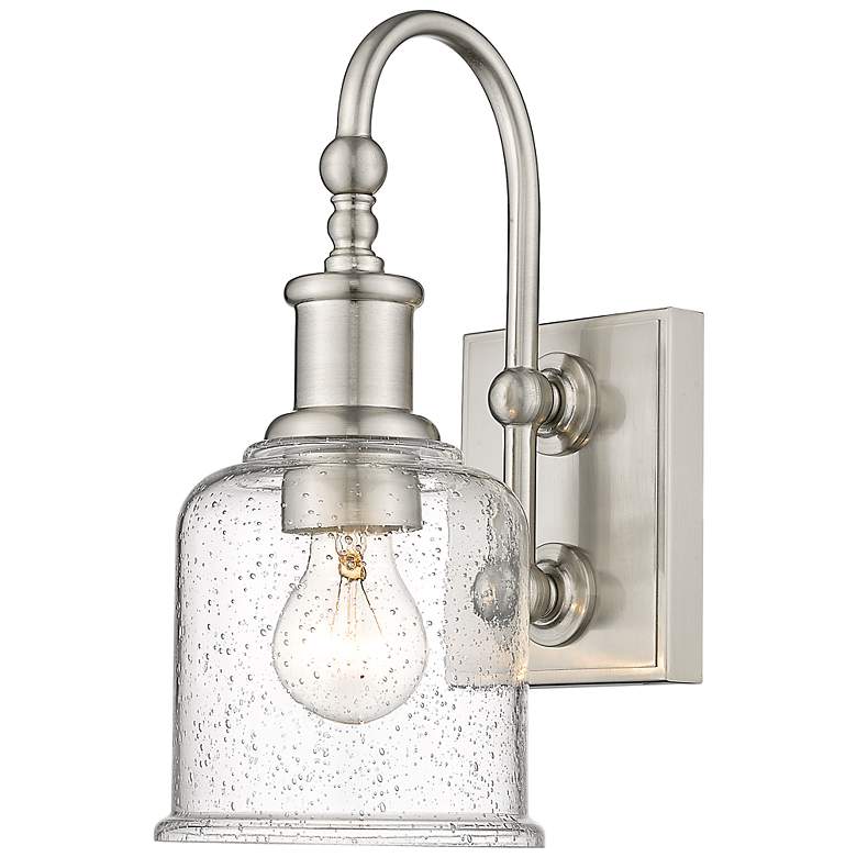 Image 5 Bryant 12 1/4" High Brushed Nickel Metal Wall Sconce more views