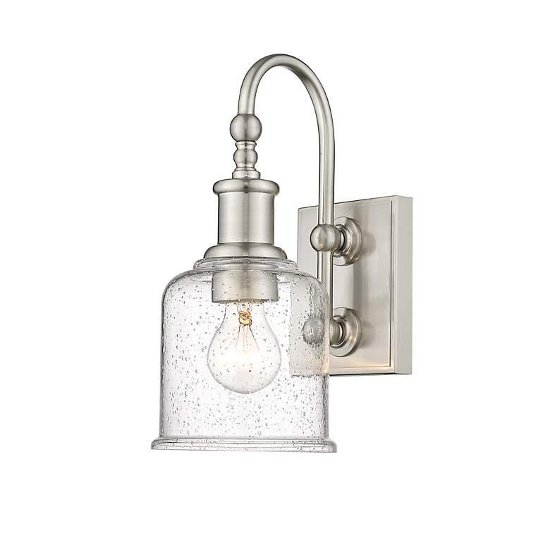 Image 6 Bryant 12 1/4" High Brushed Nickel Metal Wall Sconce more views