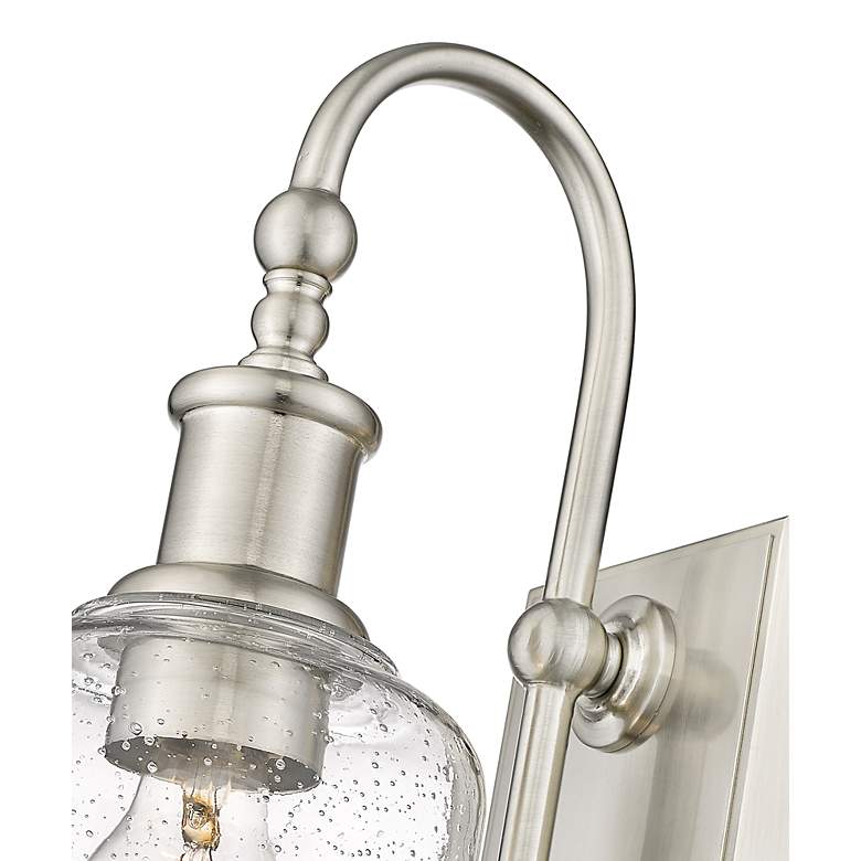 Image 7 Bryant 12 1/4" High Brushed Nickel Metal Wall Sconce more views