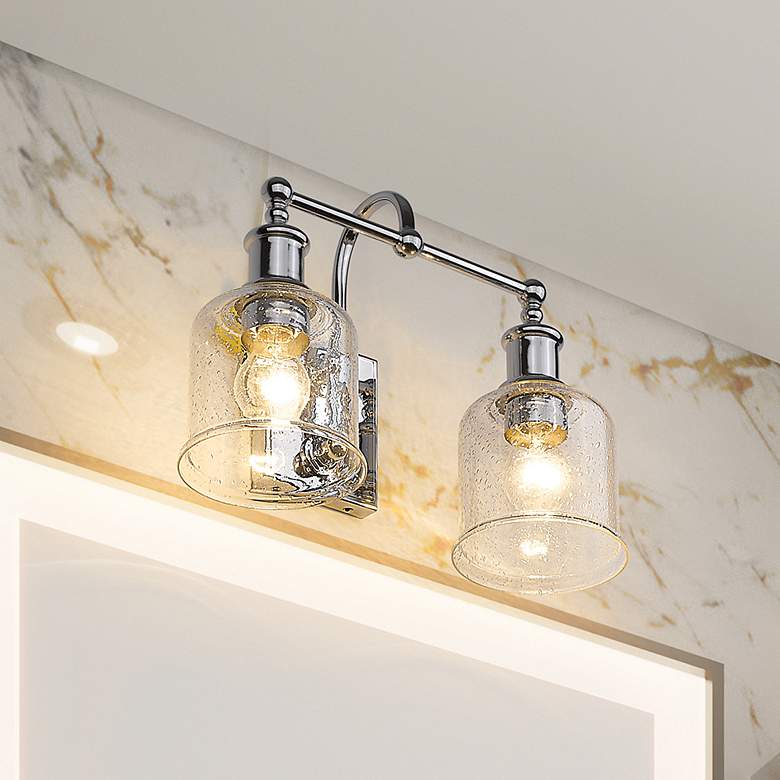 Image 1 Bryant 12 1/4" High Chrome 2-Light Wall Sconce