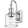 Bryant 12 1/4" High Chrome Wall Sconce