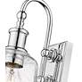 7_Bryant 12 1/4" High Chrome Wall Sconce more views
