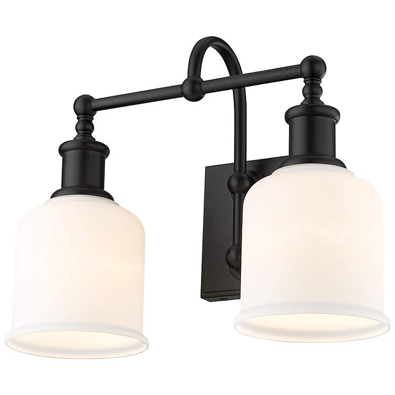 Image 3 Bryant 12 1/4" High Matte Black 2-Light Wall Sconce