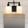2_Bryant 12 1/4" High Matte Black 2-Light Wall Sconce