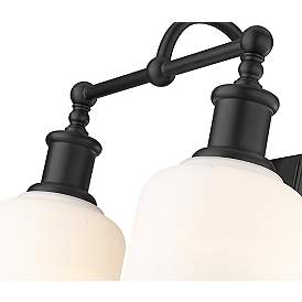 Image5 of Bryant 12 1/4" High Matte Black 2-Light Wall Sconce more views