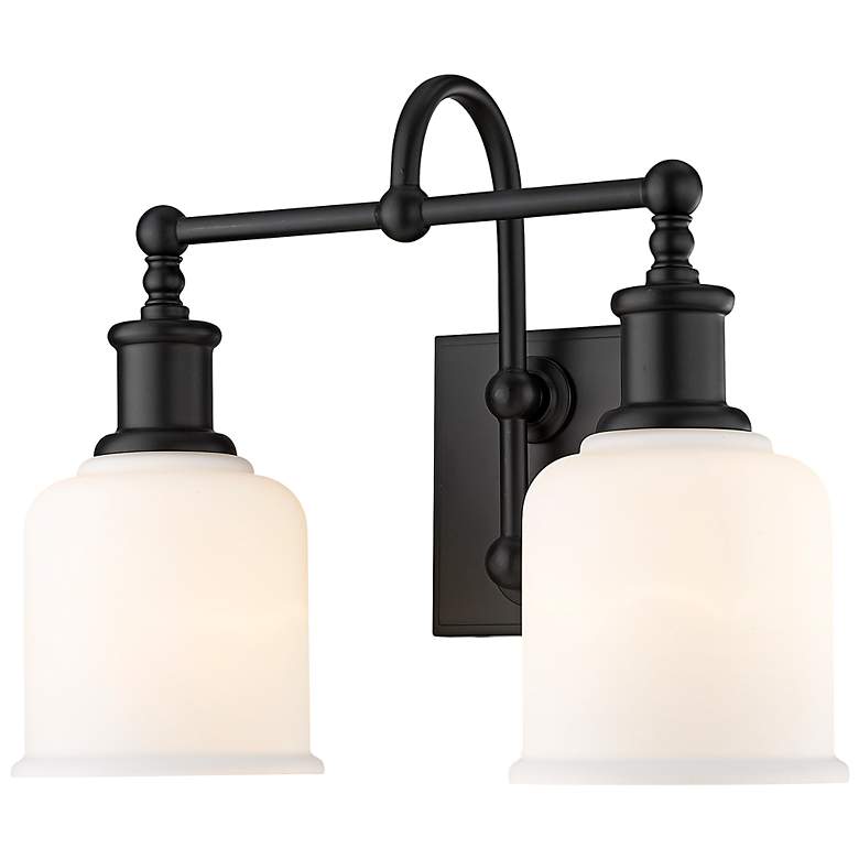 Image 6 Bryant 12 1/4" High Matte Black 2-Light Wall Sconce more views