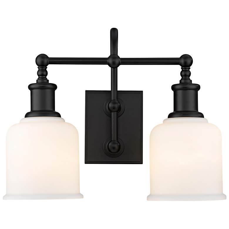 Image 7 Bryant 12 1/4" High Matte Black 2-Light Wall Sconce more views