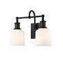 7_Bryant 12 1/4" High Matte Black 2-Light Wall Sconce more views