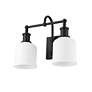 Bryant 12 1/4" High Matte Black 2-Light Wall Sconce in scene