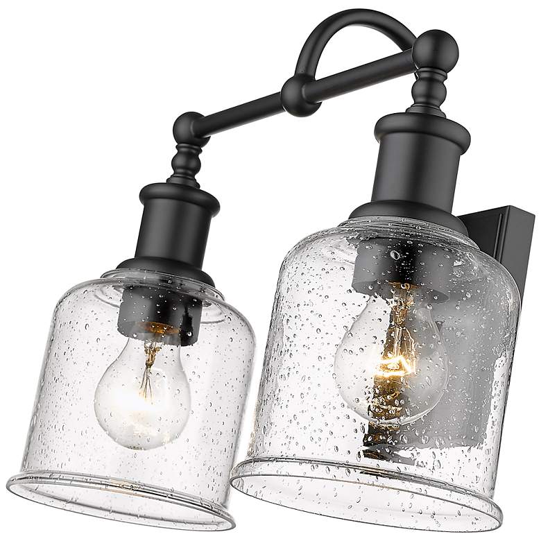 Image 4 Bryant 12 1/4" High Matte Black 2-Light Wall Sconce more views