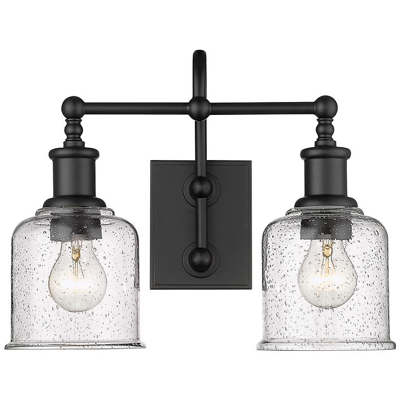 Image 6 Bryant 12 1/4" High Matte Black 2-Light Wall Sconce more views