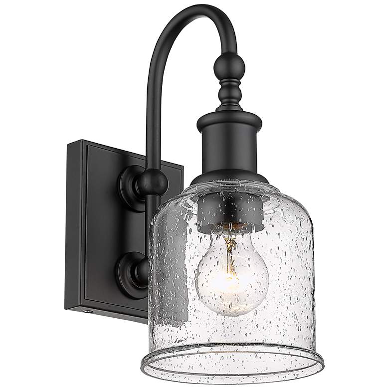 Image 2 Bryant 12 1/4" High Matte Black Metal Wall Sconce