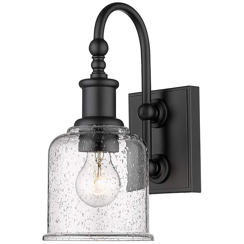 Image 5 Bryant 12 1/4" High Matte Black Metal Wall Sconce more views