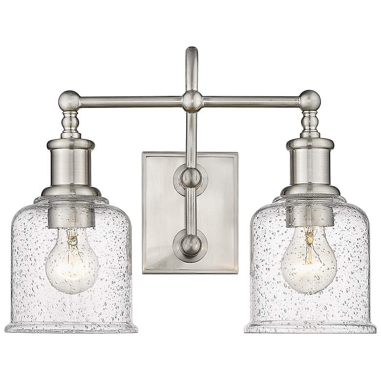 Image 7 Bryant 16 inchW Brushed Nickel 2-Light Wall Sconce/Bath Light more views