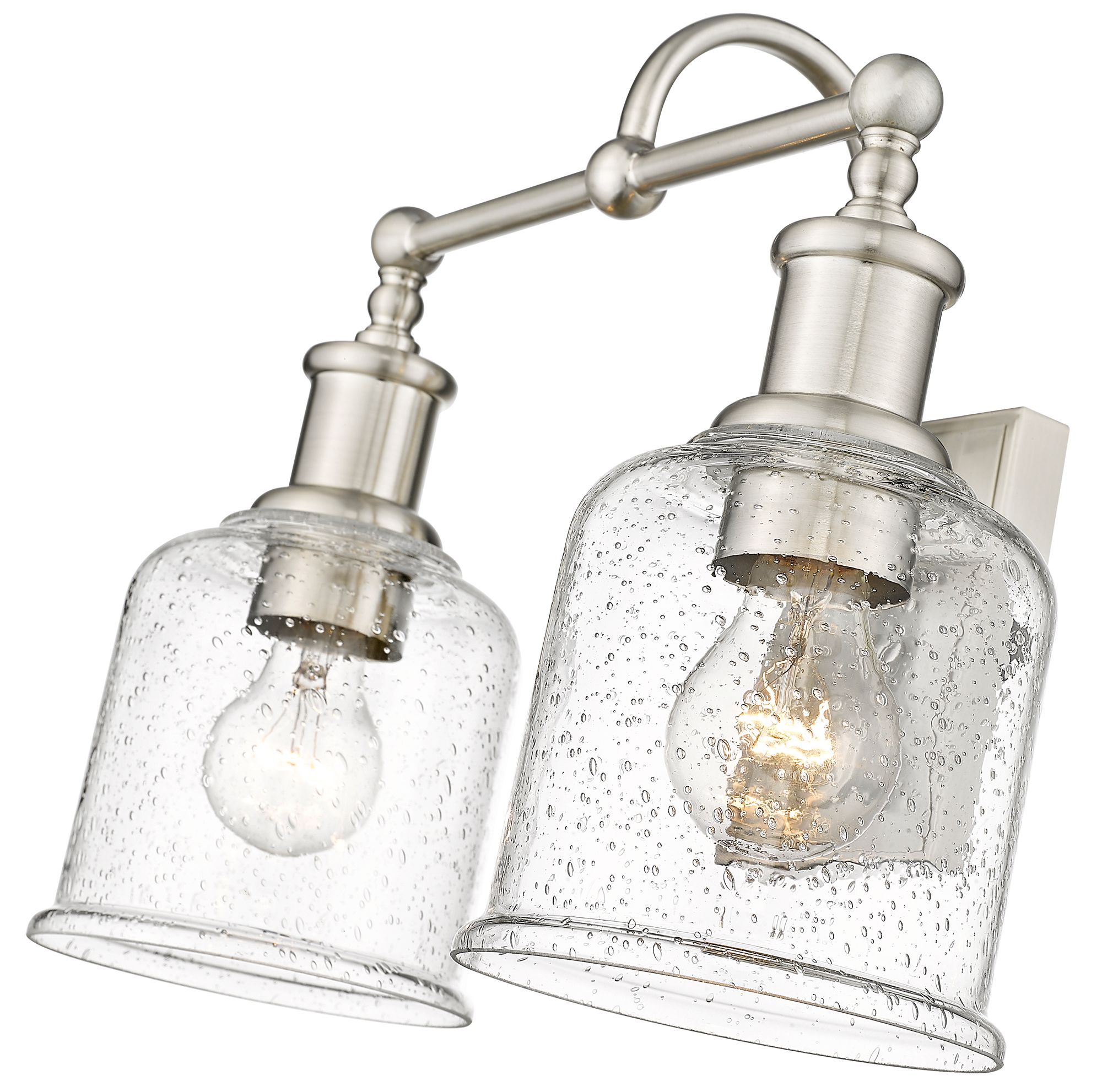 Bryant 16"W Brushed Nickel 2-Light Wall Sconce/Bath Light in scene