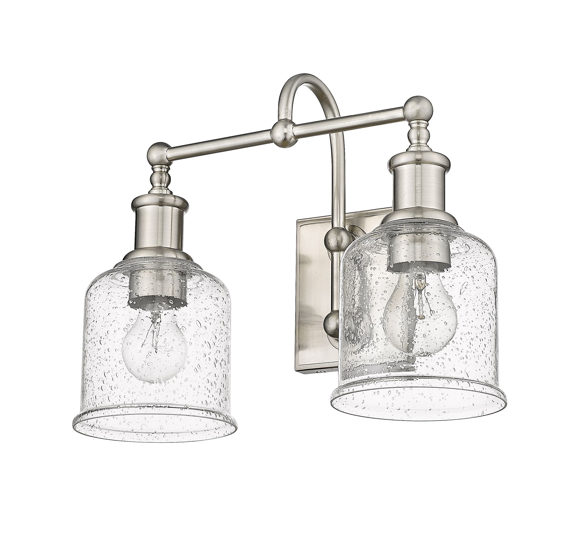 Bryant 16"W Brushed Nickel 2-Light Wall Sconce/Bath Light in scene