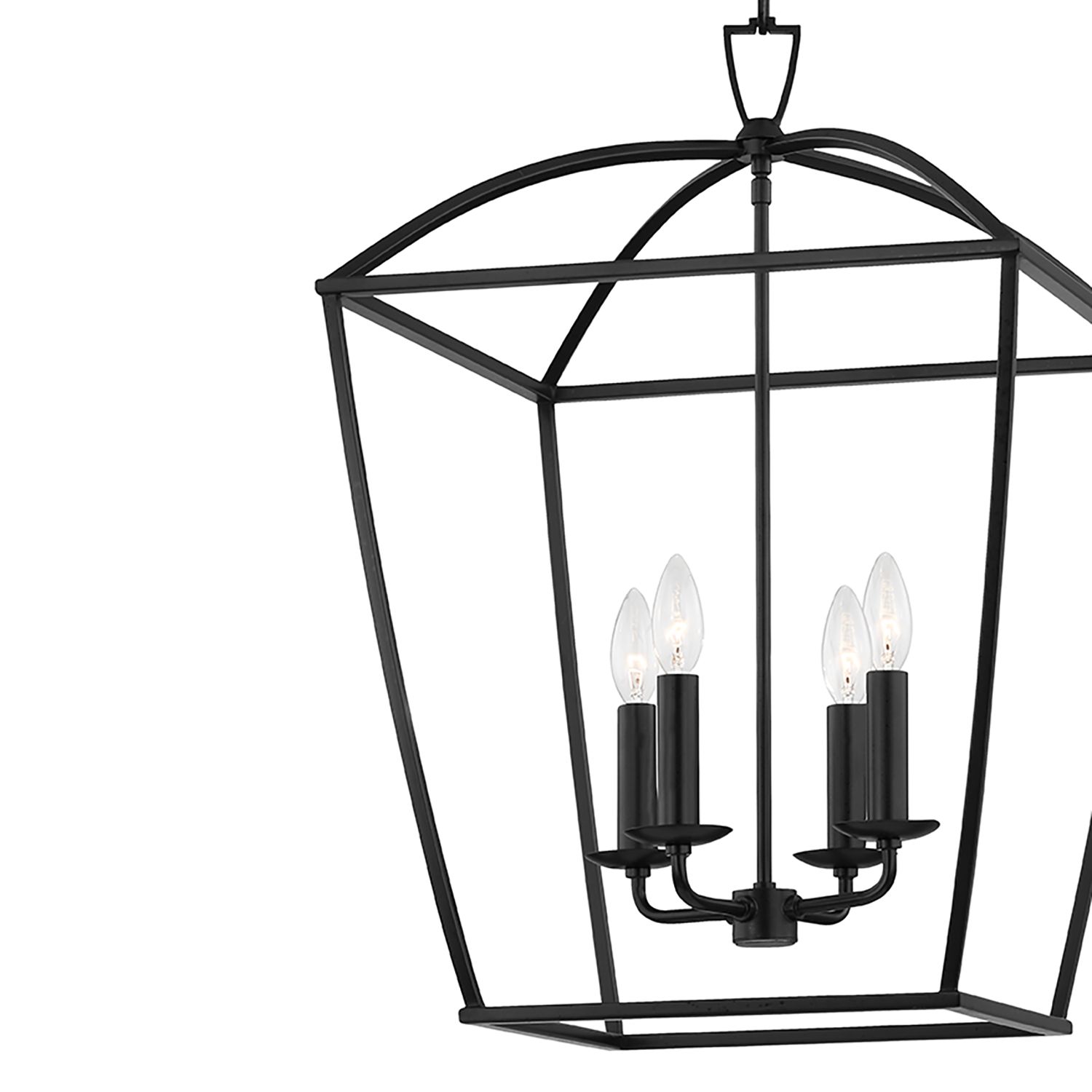 Image 2 Bryant 17" Wide Aged Iron 4-Light Lantern Pendant more views