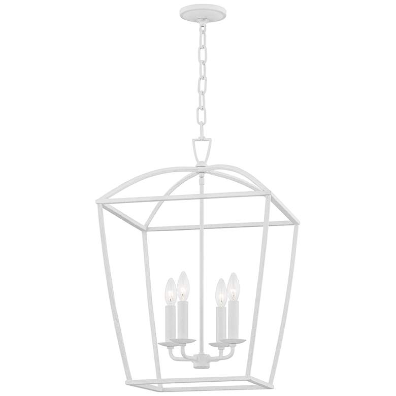 Image 1 Bryant 17" Wide Matte White 4-Light Lantern Pendant