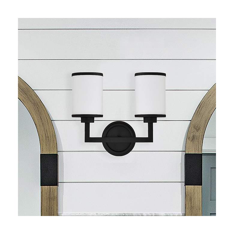 Image 2 Bryant 2 Light Black Forged Wall Mount