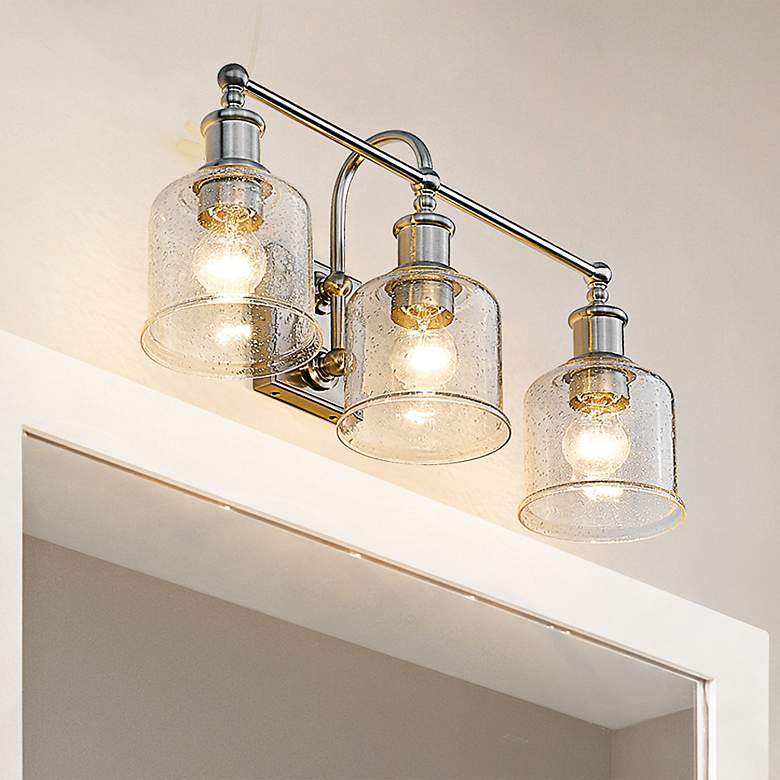 Image 2 Bryant 24" Wide Brushed Nickel 3-Light Vanity Bath Light