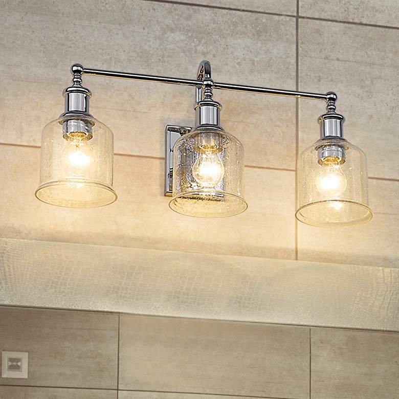 Image 1 Bryant 24" Wide Chrome 3-Light Vanity Bath Light