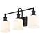 Bryant 24" Wide Matte Black 3-Light Bath Light