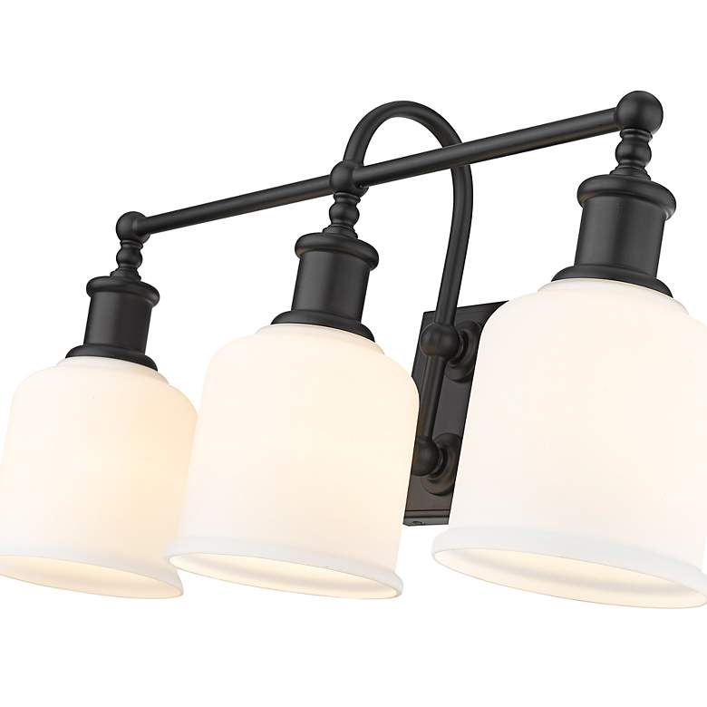 Image 6 Bryant 24" Wide Matte Black 3-Light Bath Light more views