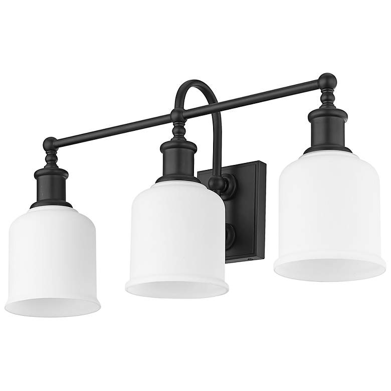 Image 7 Bryant 24" Wide Matte Black 3-Light Bath Light more views
