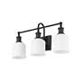 Bryant 24" Wide Matte Black 3-Light Bath Light