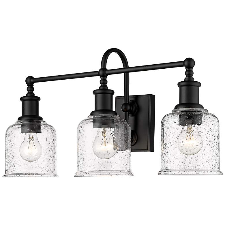 Image 6 Bryant 24" Wide Matte Black 3-Light Vanity Bath Light more views
