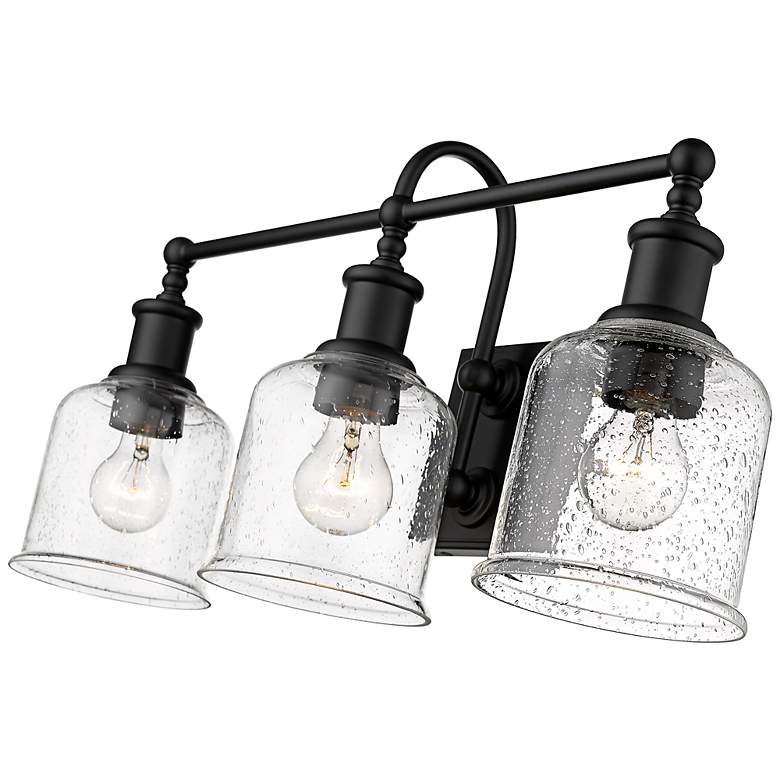 Image 7 Bryant 24" Wide Matte Black 3-Light Vanity Bath Light more views