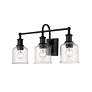 7_Bryant 24" Wide Matte Black 3-Light Vanity Bath Light more views