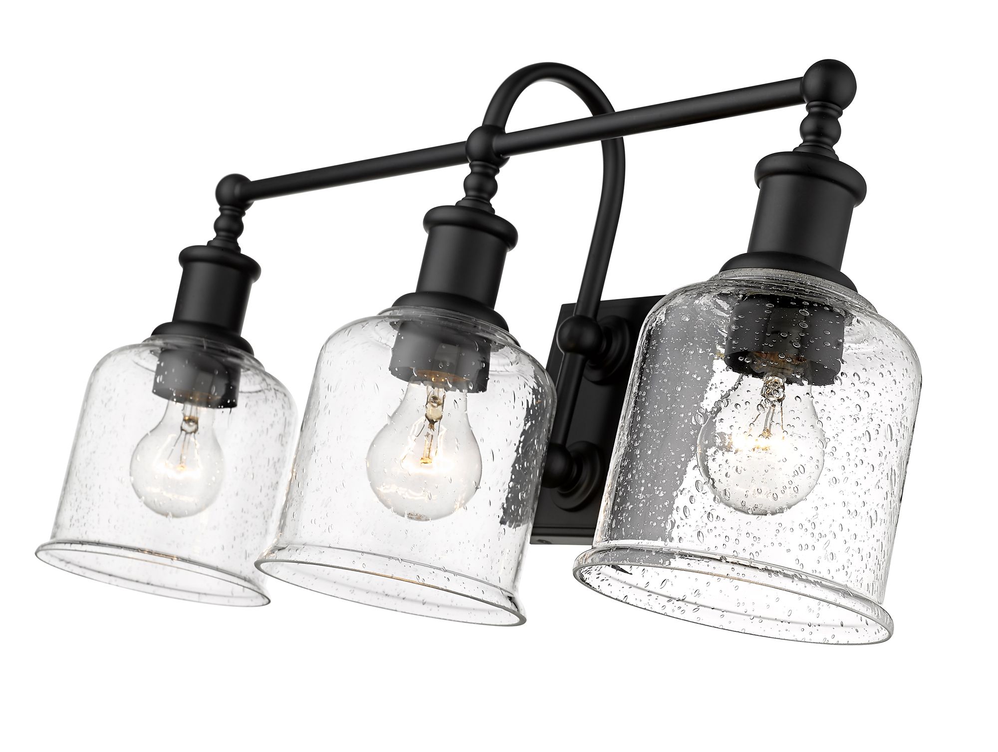 Bryant 24" Wide Matte Black 3-Light Vanity Bath Light in scene