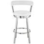 3_Bryant 26" White Faux Leather Swivel Counter Stool more views