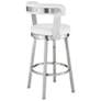 5_Bryant 26" White Faux Leather Swivel Counter Stool more views