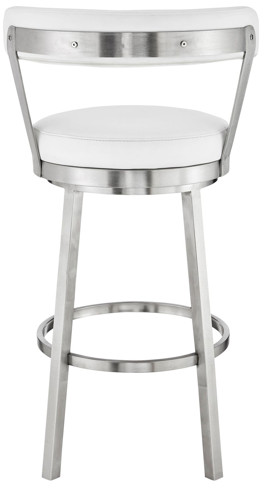 Image 6 Bryant 26" White Faux Leather Swivel Counter Stool more views