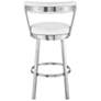 6_Bryant 26" White Faux Leather Swivel Counter Stool more views