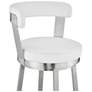7_Bryant 26" White Faux Leather Swivel Counter Stool more views