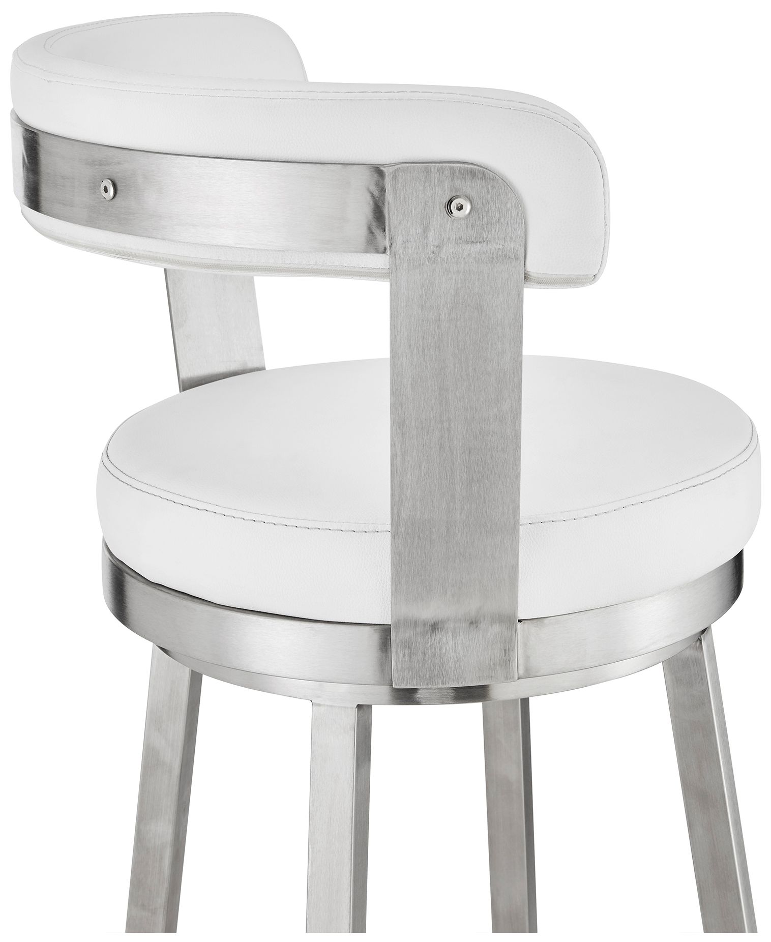 Bryant 26" White Faux Leather Swivel Counter Stool