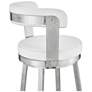 Bryant 26" White Faux Leather Swivel Counter Stool