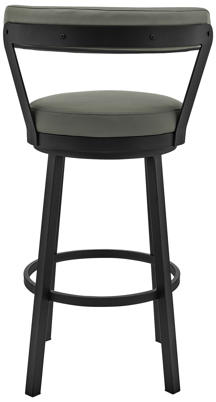 Image 6 Bryant 30 in. Swivel Barstool in Black Finish, Gray Faux Leather more views