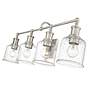 Bryant 32" Wide Brushed Nickel 4-Light Vanity Bath Light in scene
