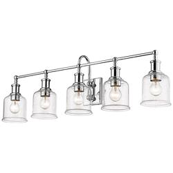Bryant 40 1/2" Wide Chrome 5-Light Vanity Bath Light