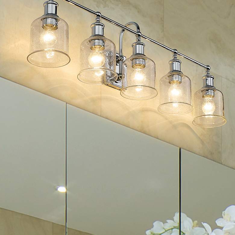 Image 2 Bryant 40 1/2" Wide Chrome 5-Light Vanity Bath Light