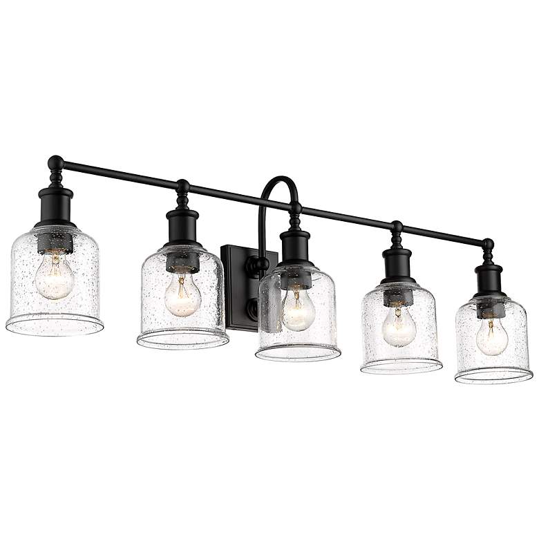 Image 2 Bryant 40 1/2" Wide Matte Black 5-Light Bath Light