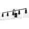 Bryant 40 1/2" Wide Matte Black 5-Light Bath Light