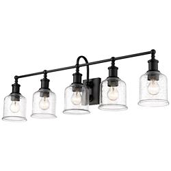 Bryant 40 1/2" Wide Matte Black 5-Light Bath Light