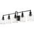 Bryant 40 1/2" Wide Matte Black 5-Light Bath Light
