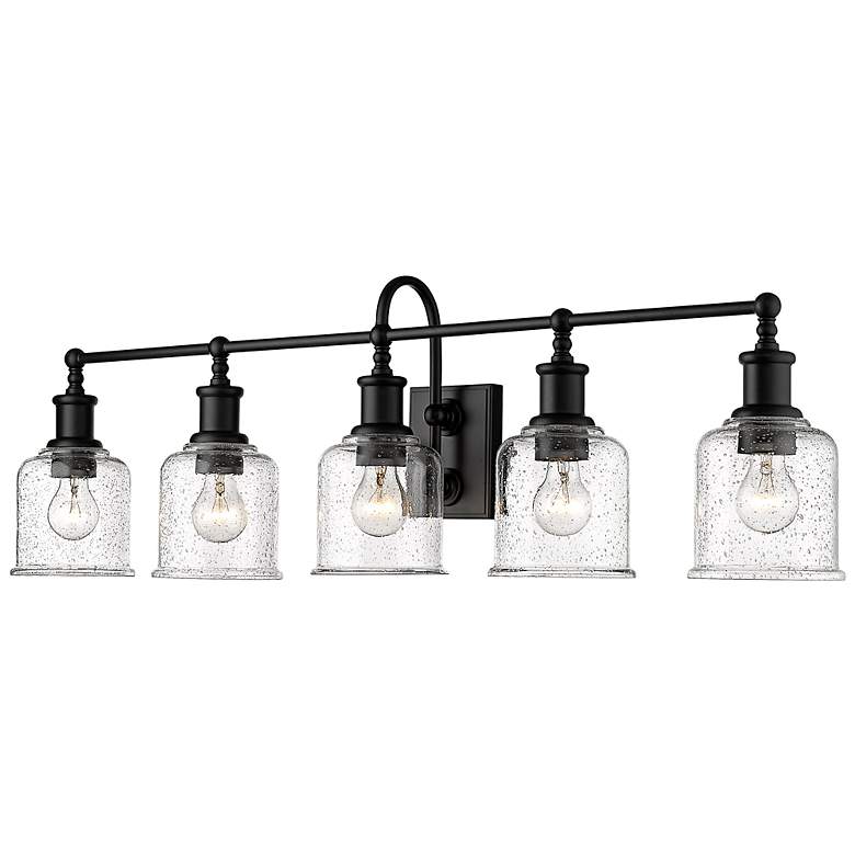 Image 5 Bryant 40 1/2" Wide Matte Black 5-Light Bath Light more views